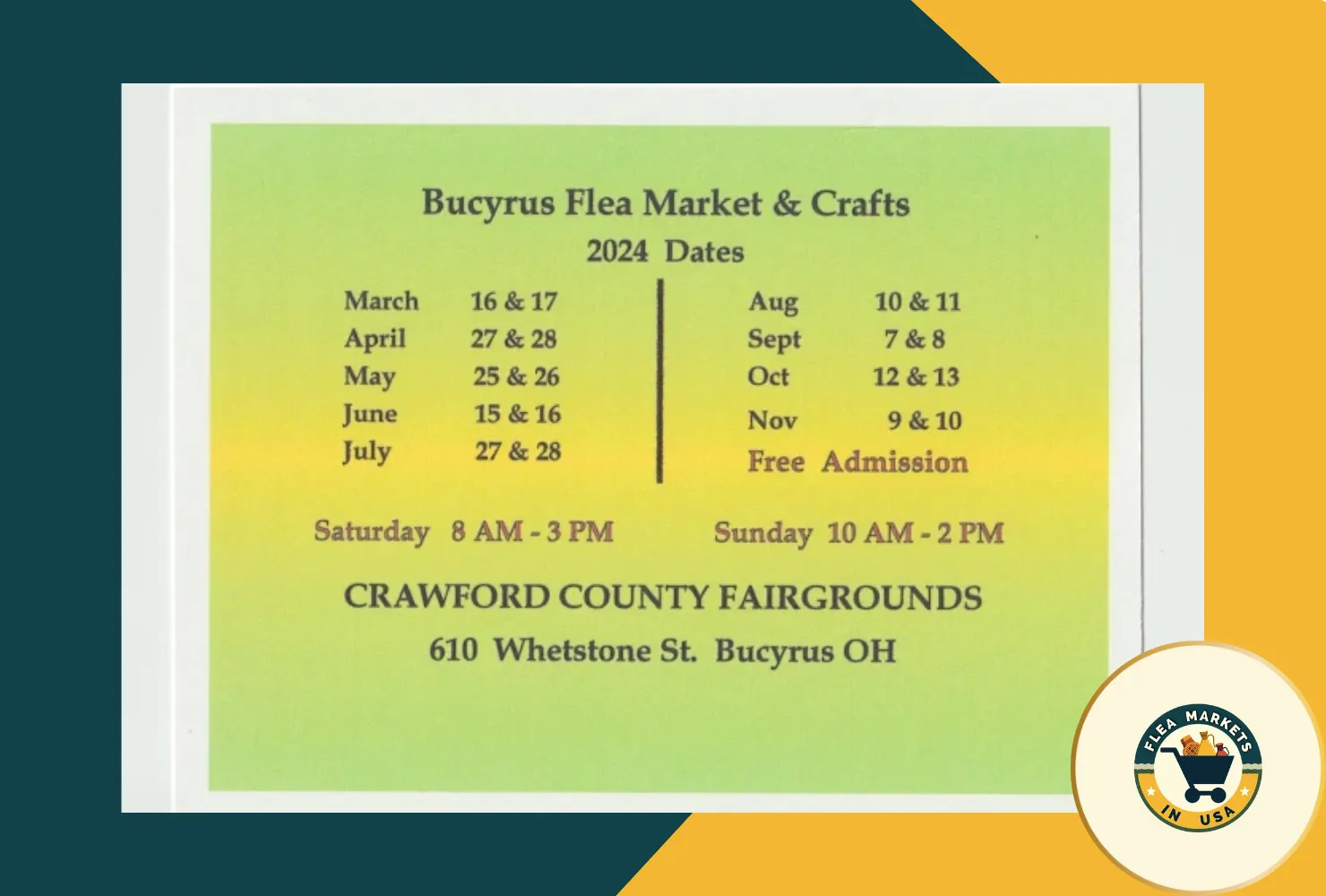 Bucyrus flea market and crafts
