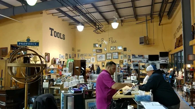 interior of the estate marketplace showing the checkout counter and tools section.